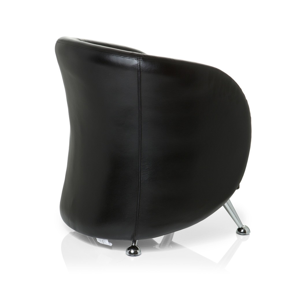 Produktabbildung Nr. 4: Loungezetel / clubzetel hjh OFFICE ST. LUCIA kunstleer, zwart
