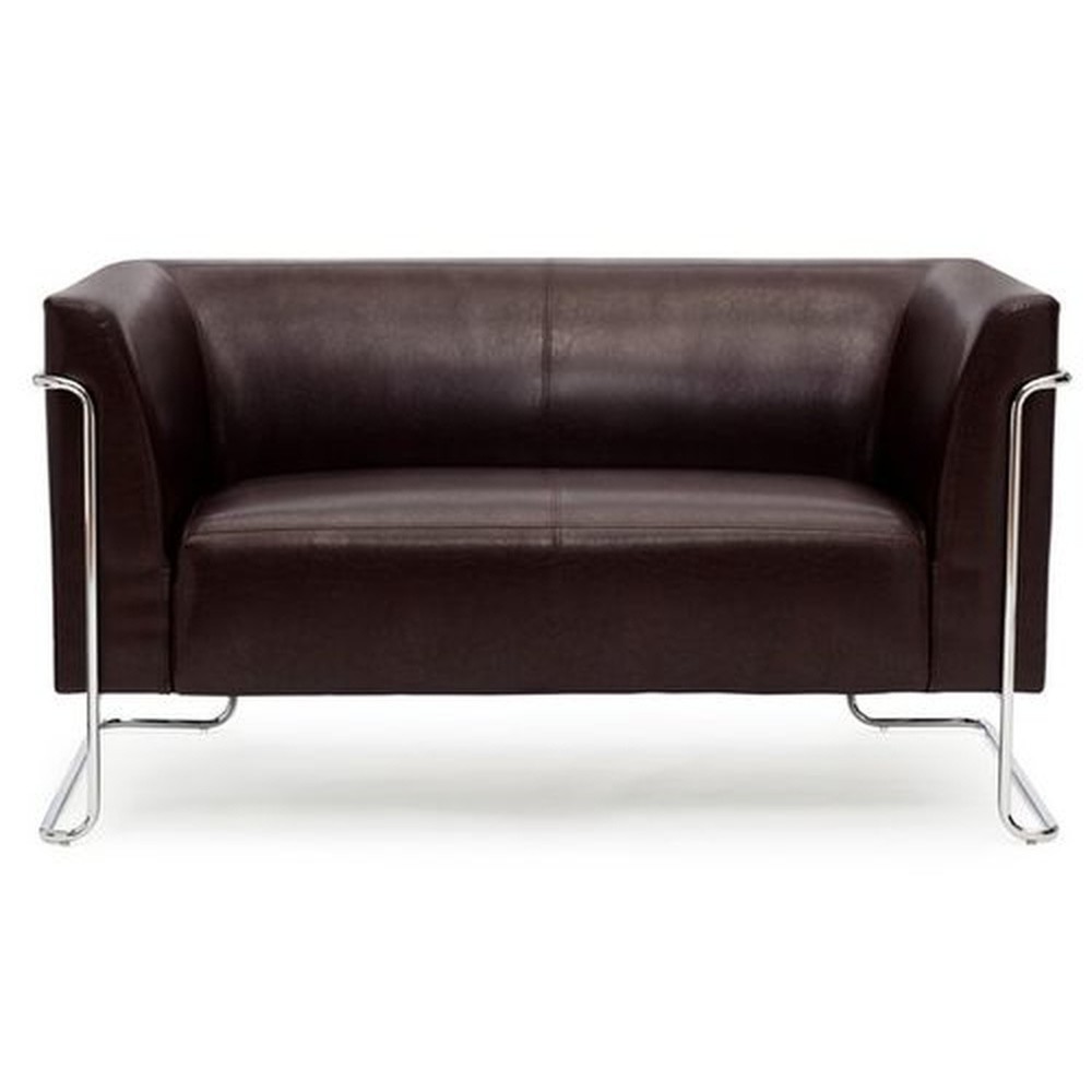 Produktabbildung Nr. 1: Loungebank hjh OFFICE CURACAO kunstleer, 2-zits, bruin