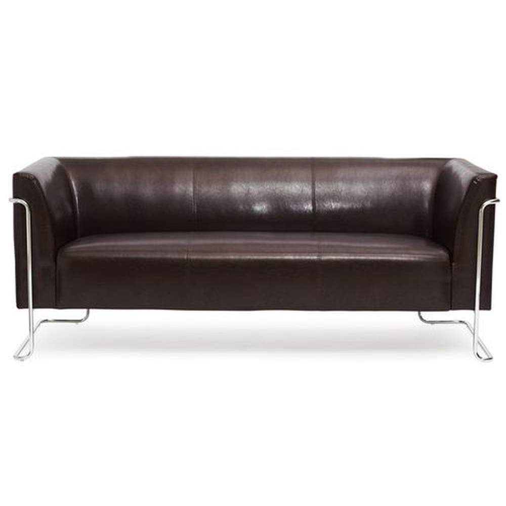 Produktabbildung Nr. 1: Canapé lounge hjh OFFICE CURACAO similicuir, 3 places, marron