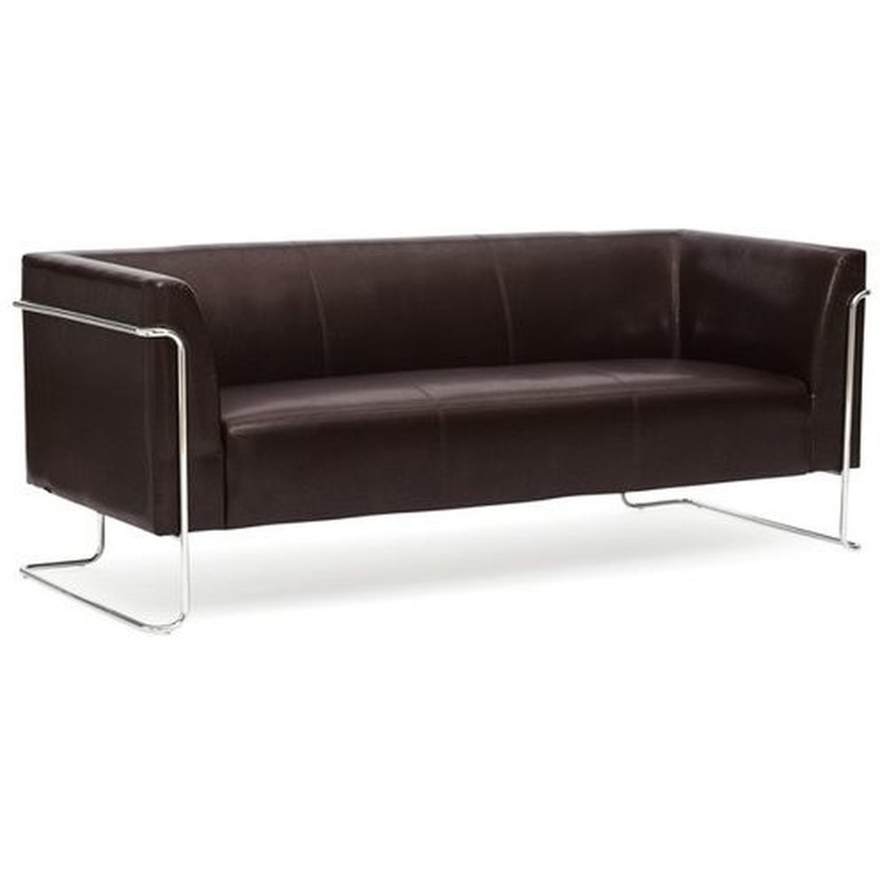 Produktabbildung Nr. 3: Canapé lounge hjh OFFICE CURACAO similicuir, 3 places, marron