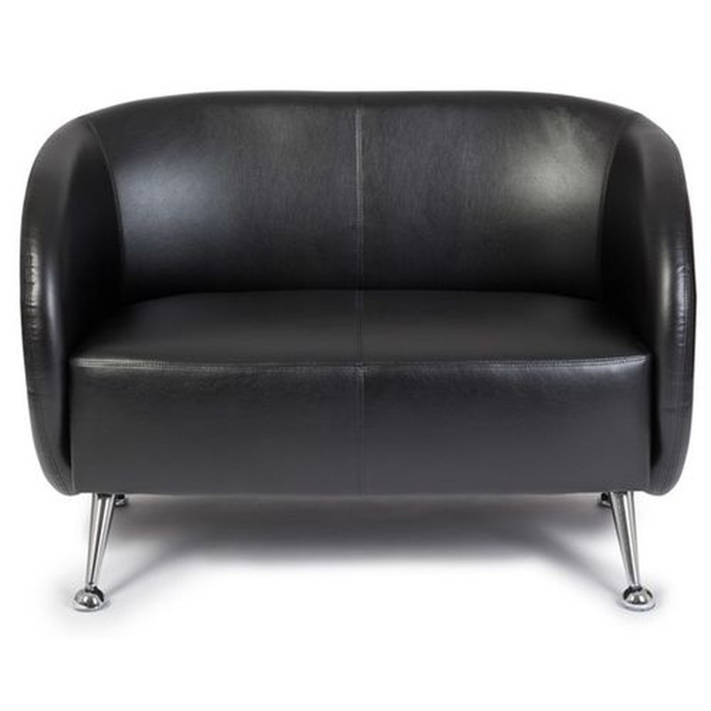Produktabbildung Nr. 1: Loungebank / clubsofa hjh OFFICE ST. LUCIA kunstleer, 2-zits, zwart