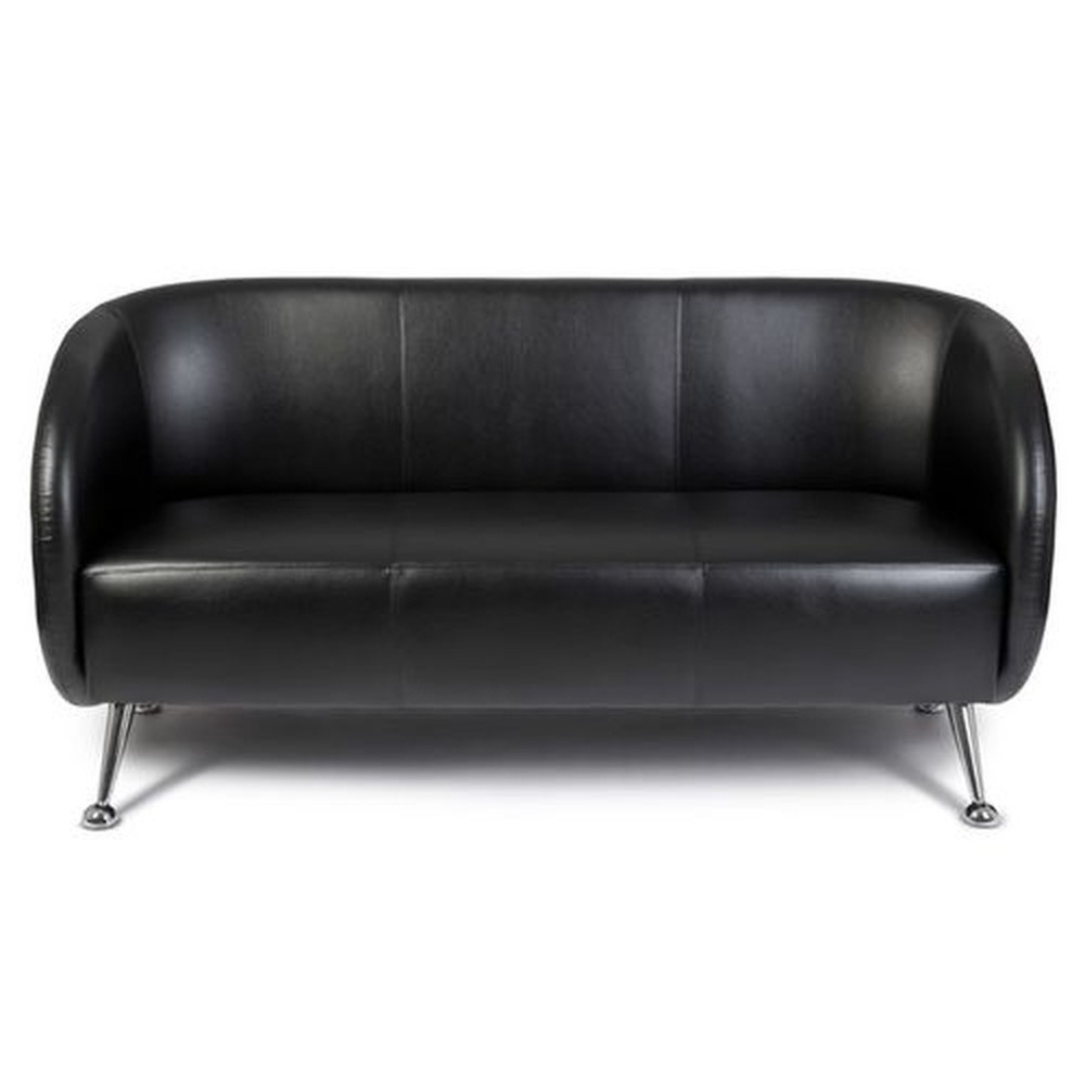 Productafbeelding nr. 1: Loungebank / clubsofa hjh OFFICE ST. LUCIA kunstleer, 3-zits, zwart