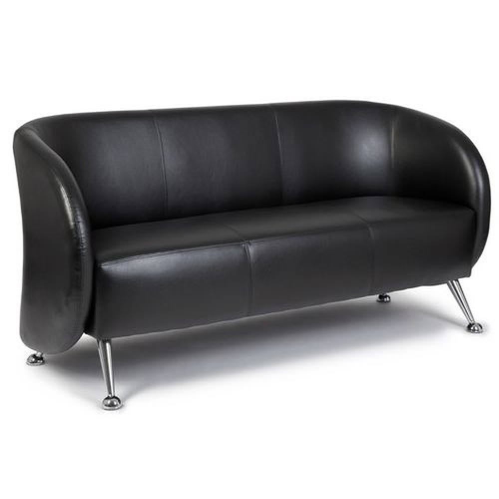 Productafbeelding nr. 2: Loungebank / clubsofa hjh OFFICE ST. LUCIA kunstleer, 3-zits, zwart