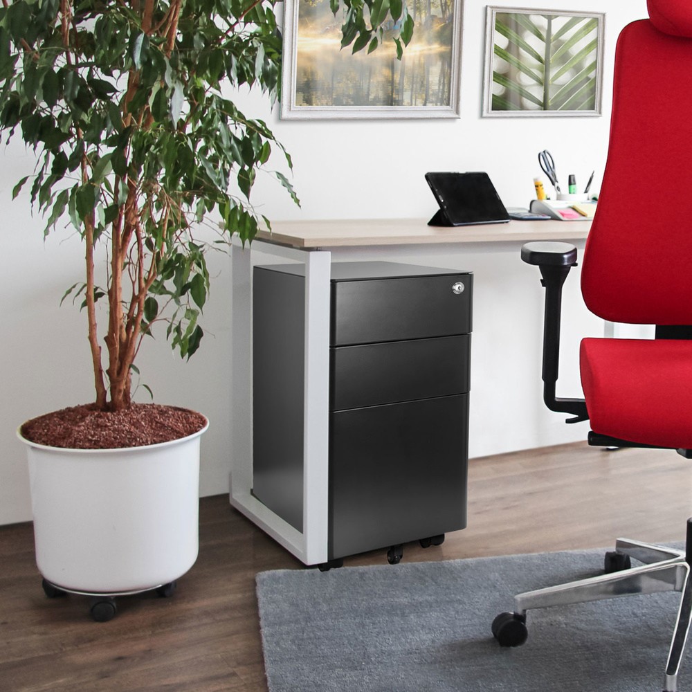 Produktabbildung Nr. 2: Ladekast op wielen hjh OFFICE COLOR I metaal, zwart