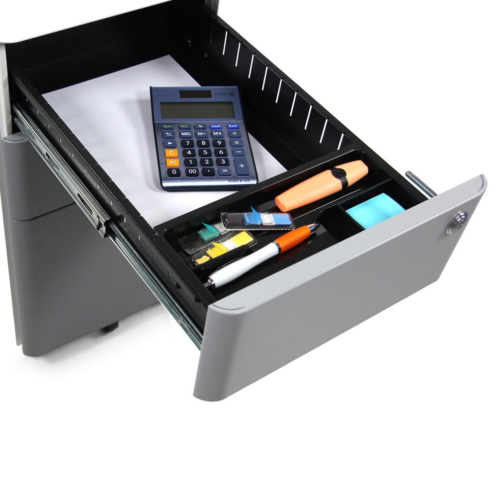 Produktabbildung Nr. 4: Ladekast op wielen hjh OFFICE COLOR I metaal, wit / grijs