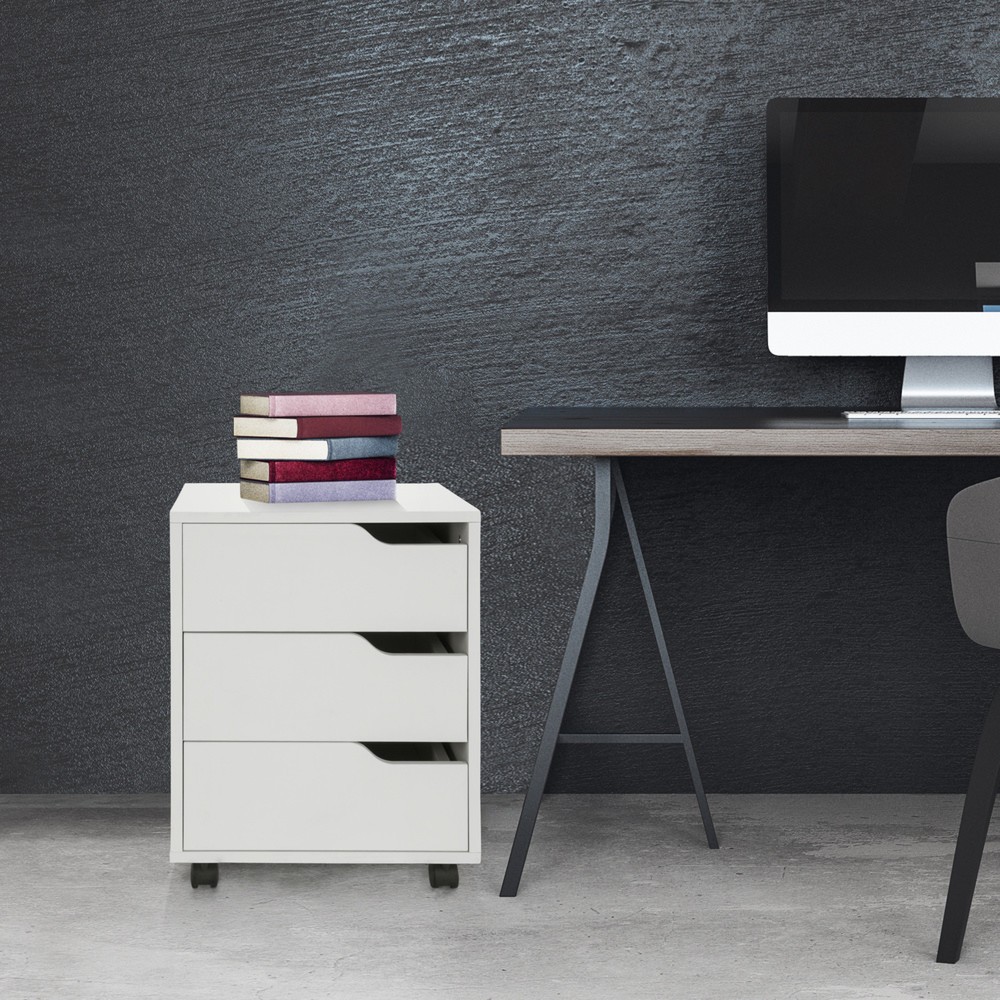 Produktabbildung Nr. 3: Caisson à roulettes hjh OFFICE ORGANISER I, blanc/blanc