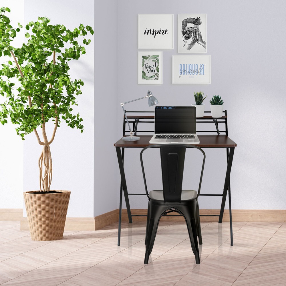 Produktabbildung Nr. 6: Bureau / werktafel hjh OFFICE EASY CLAP 92 x 84, walnoot / zwart