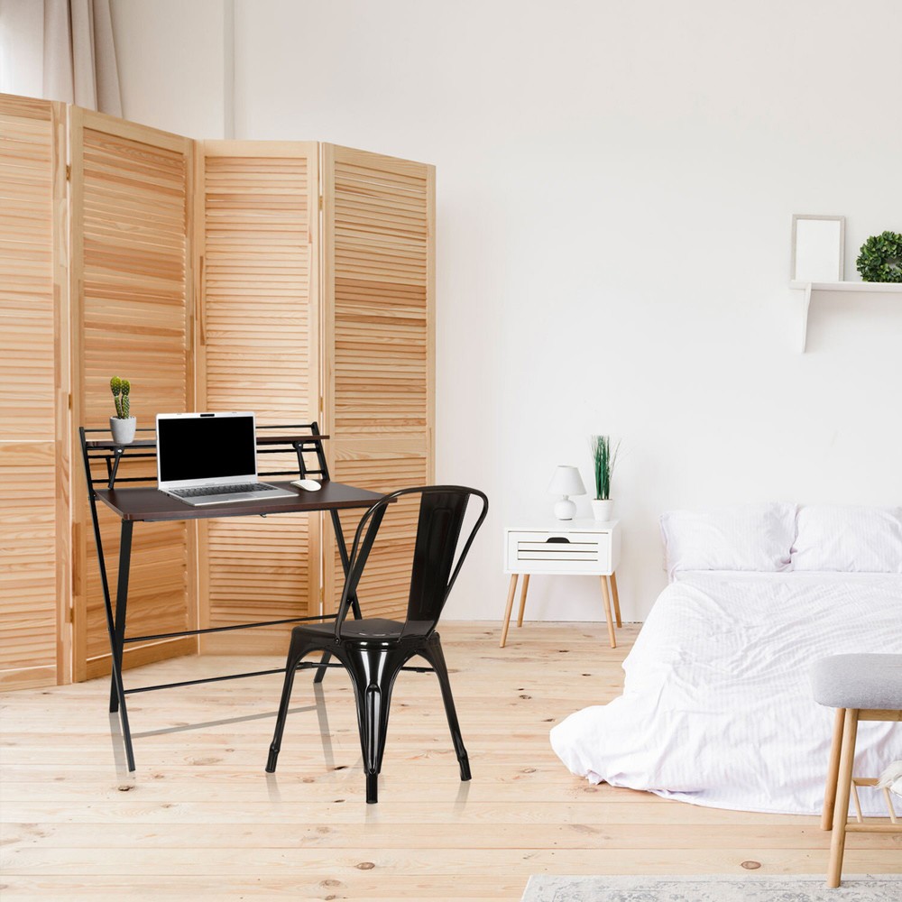 Produktabbildung Nr. 9: Bureau / werktafel hjh OFFICE EASY CLAP 92 x 84, walnoot / zwart