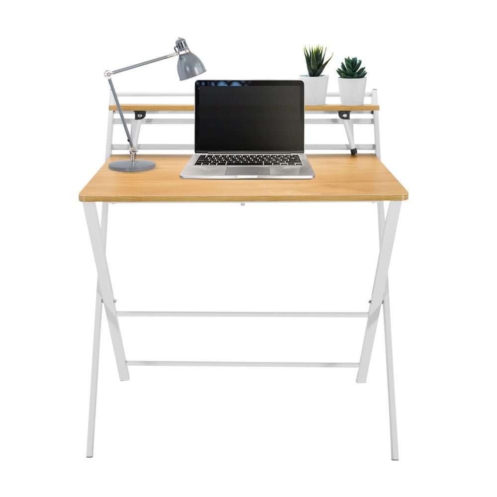 Produktabbildung Nr. 2: Bureau / table de travail hjh OFFICE EASY CLAP 92 x 84, chêne clair / blanc