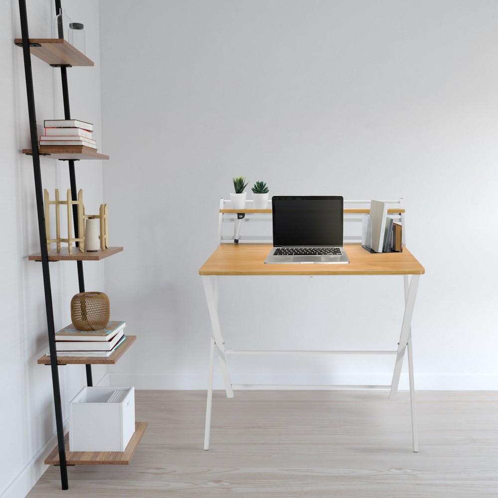 Produktabbildung Nr. 4: Bureau / table de travail hjh OFFICE EASY CLAP 92 x 84, chêne clair / blanc