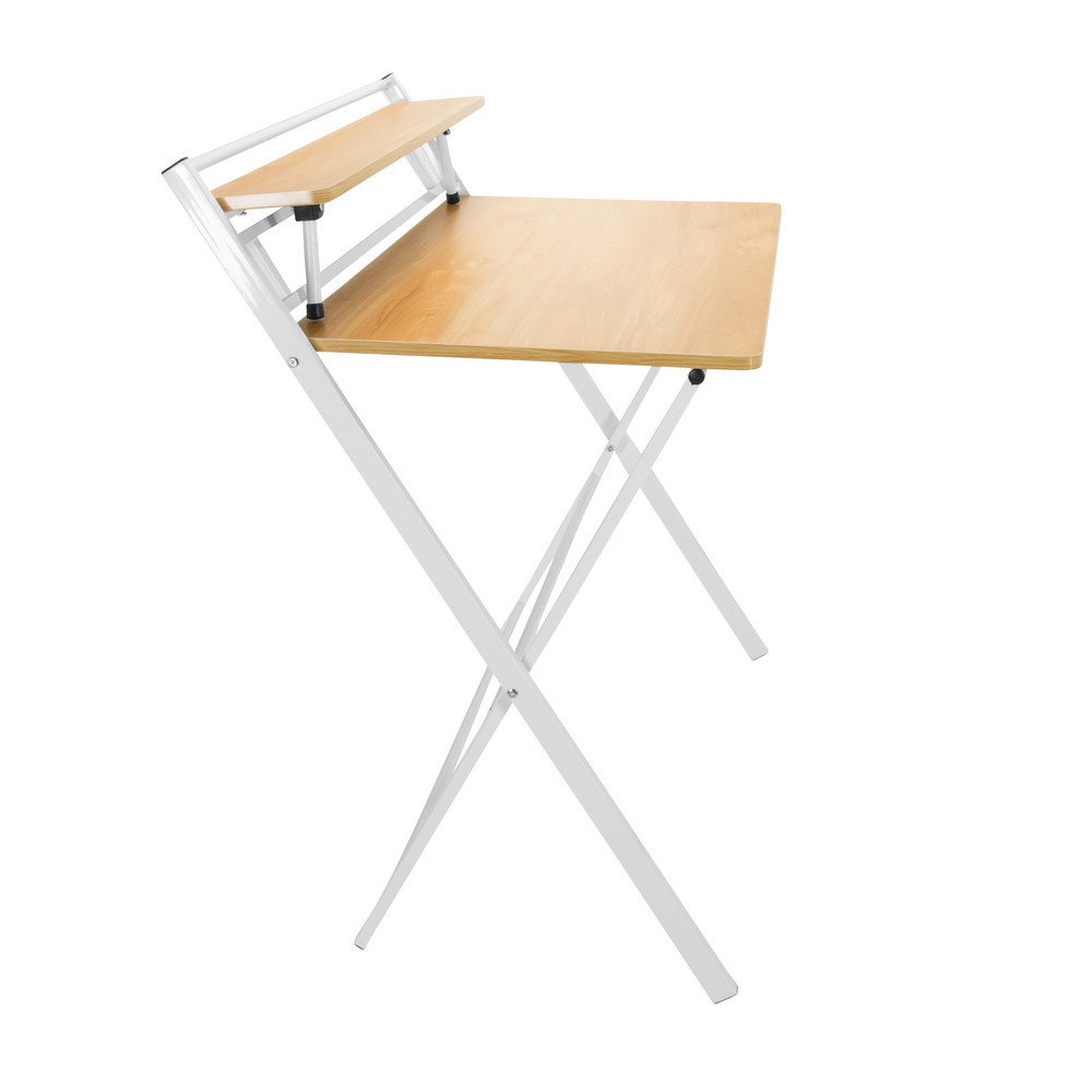 Produktabbildung Nr. 8: Bureau / table de travail hjh OFFICE EASY CLAP 92 x 84, chêne clair / blanc