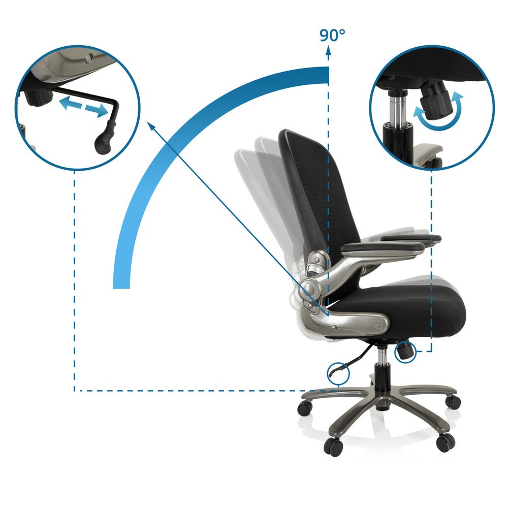 Productafbeelding nr. 3: Zwaarlaststoel / bureaustoel hjh OFFICE INSTRUCTOR T I Titan XXL netstof / stof, zwart