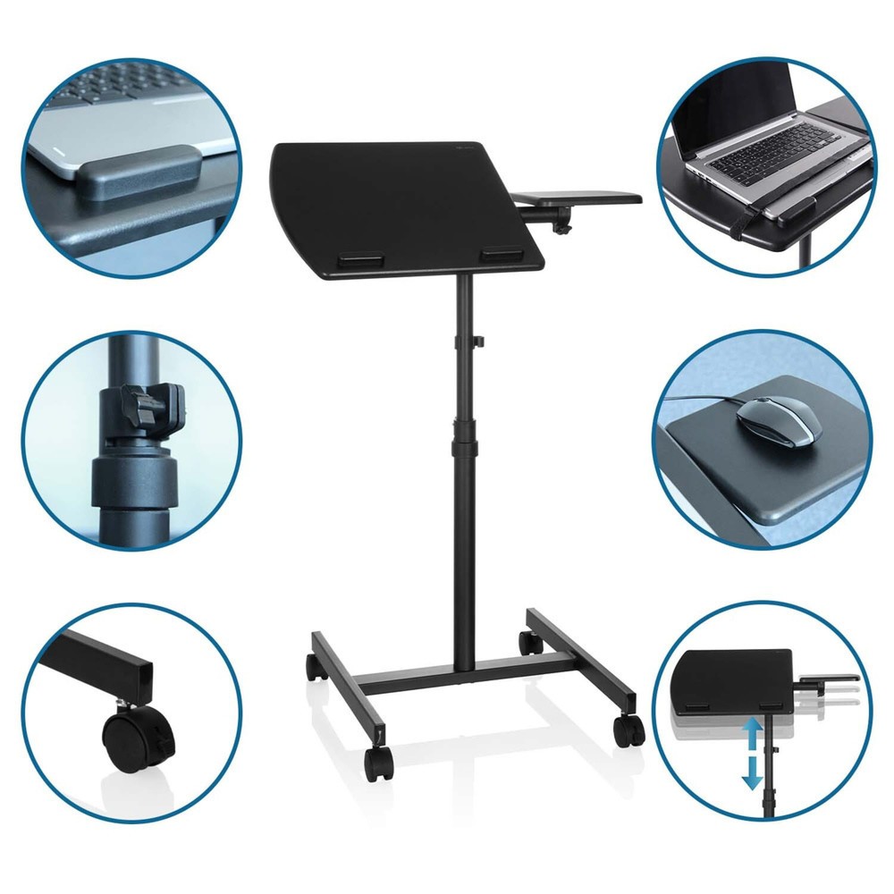 Produktabbildung Nr. 4: Statafel / laptopstandaard met wielen hjh OFFICE VM-SL, zwart