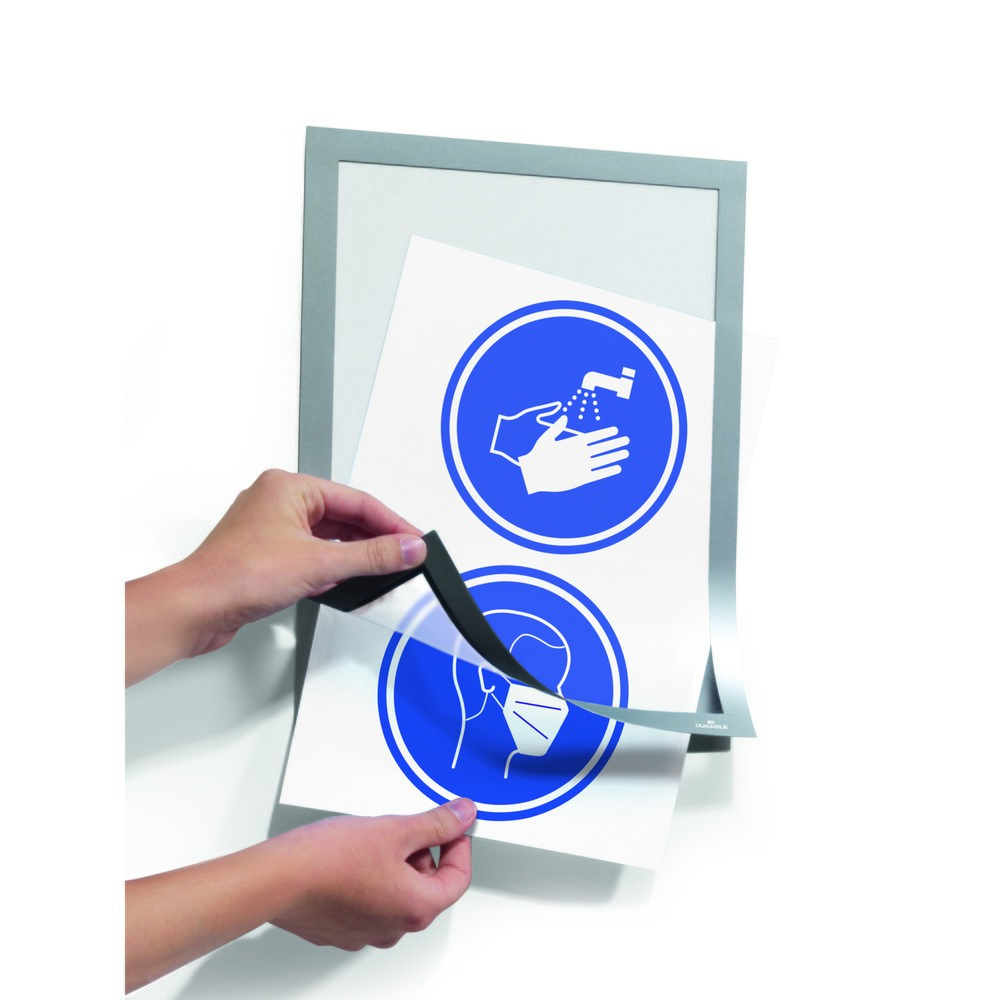 Produktabbildung Nr. 6: Infoframe DURABLE DURAFRAME®, zelfklevend, DIN A4, metallisch zilver