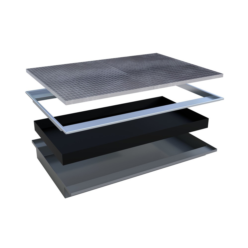 Productafbeelding nr. 2: Inhangbare lekbak met PE inzetstuk Bauer® EHW 1800 PE, gelakt, muisgrijs