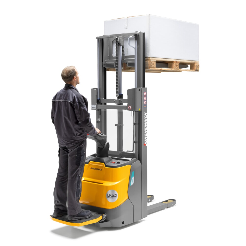 Productafbeelding nr. 6: Jungheinrich elektrische stapelaar ERC 110i DZ met staplatform, drievoudige telescoop hefmast, hefhoogte 4.300 mm, draagvermogen 1.000 kg, proportionele hydraulica