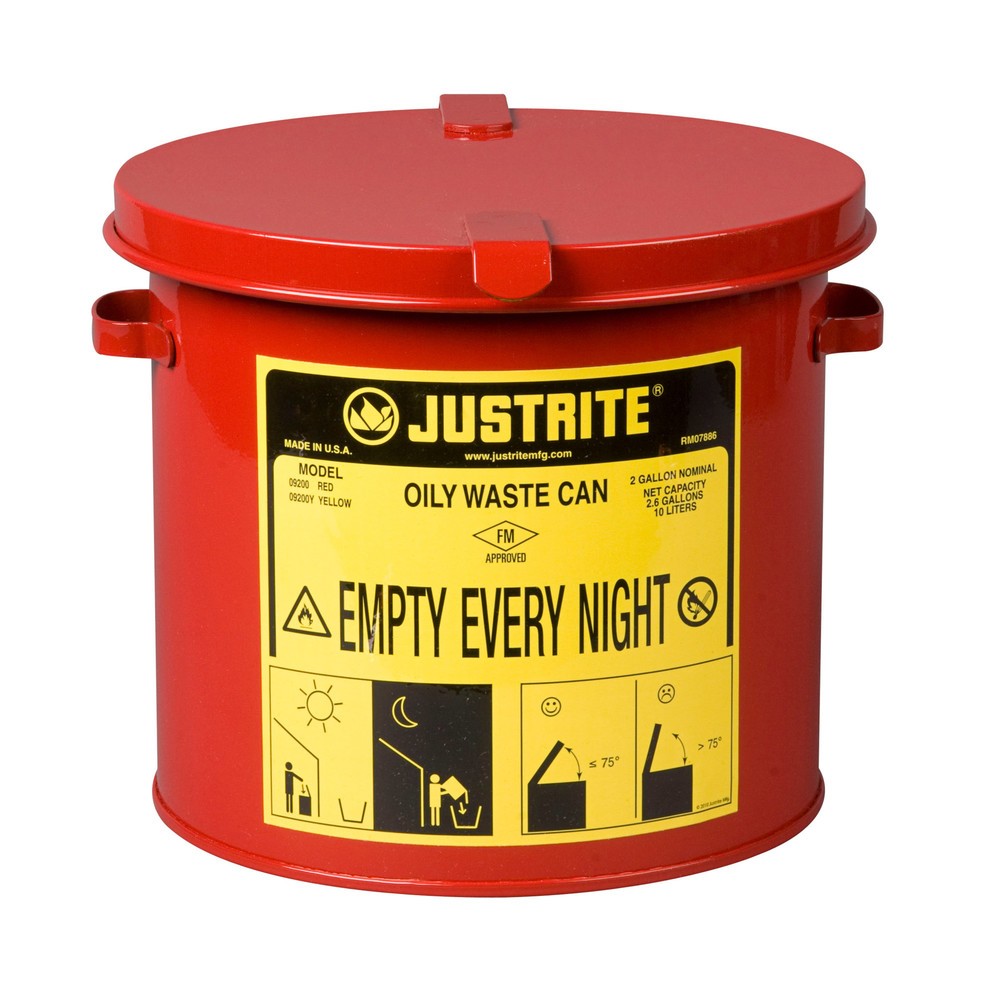 Produktabbildung Nr. 1: Justrite werkbankverzamelbak, handmatig, rood, 8 liter