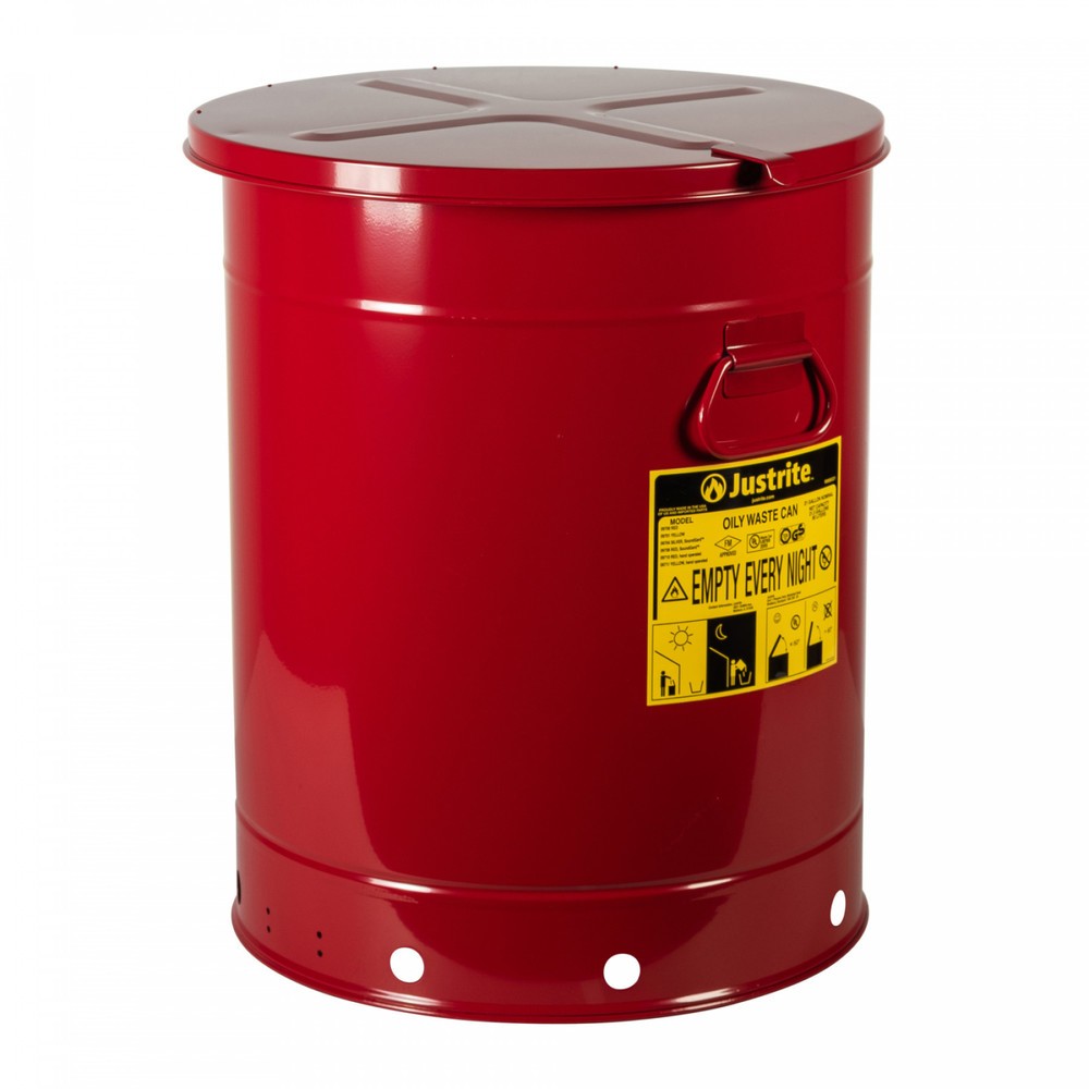 Produktabbildung Nr. 1: Justrite werkbankverzamelbak, handmatig, rood, 80 liter
