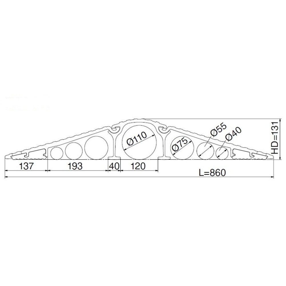 Produktabbildung Nr. 2: Oprijplaat voor leidingen, cap. 7.000 kg, lengte 860 mm