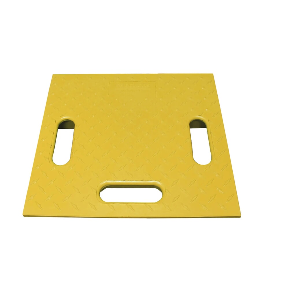 Kabelbrug Justrite® Diamondback®, oprijplaat, lxb 260 x 410 mm, geel Product afbeelding: Kabelbrug Justrite® Diamondback®, oprijplaat, lxb 260 x 410 mm, geel