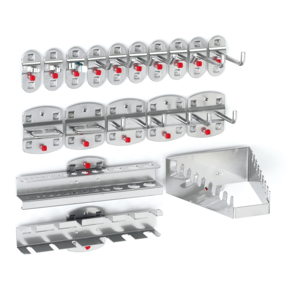 Produktabbildung Nr. 1: Kappes Hakenassortiment, aluminiumkleurig, 18-delig
