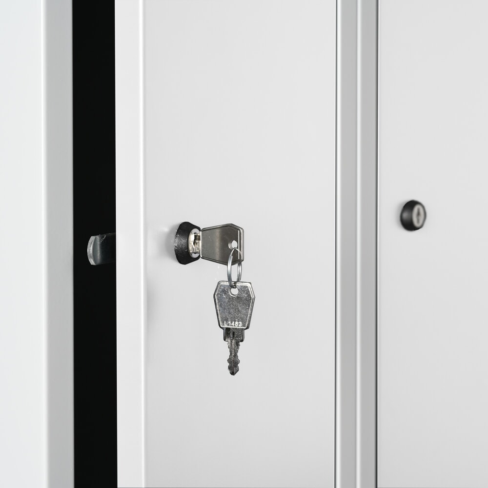 Productafbeelding nr. 3: Kast Steinbock®, op de vloer staand, 2 etages, 4 vakken, cilinderslot, hxbxd 1.800 x 600 x 500 mm, lichtgrijs / lichtgrijs