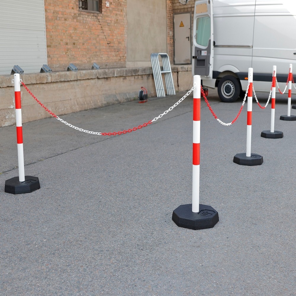 Productafbeelding nr. 5: Kettingpalenset dancop KPS, kunststof ketting 25 m, rood/wit, 6 stuks/VE