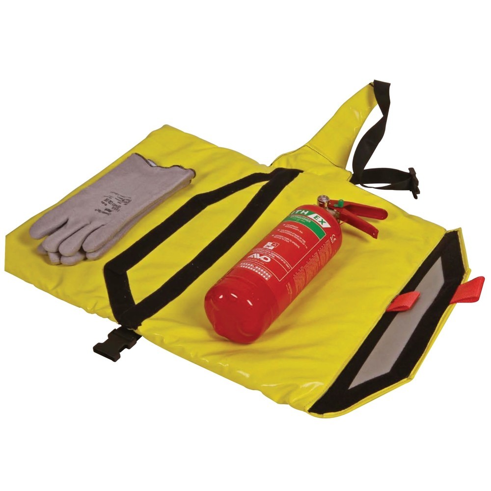 N° de l'image du produit 4 : Kit d'urgence avec sac de transport et d'extinction L2 RathoLith®, gants de sécurité, lunettes de protection et extincteur 2 l