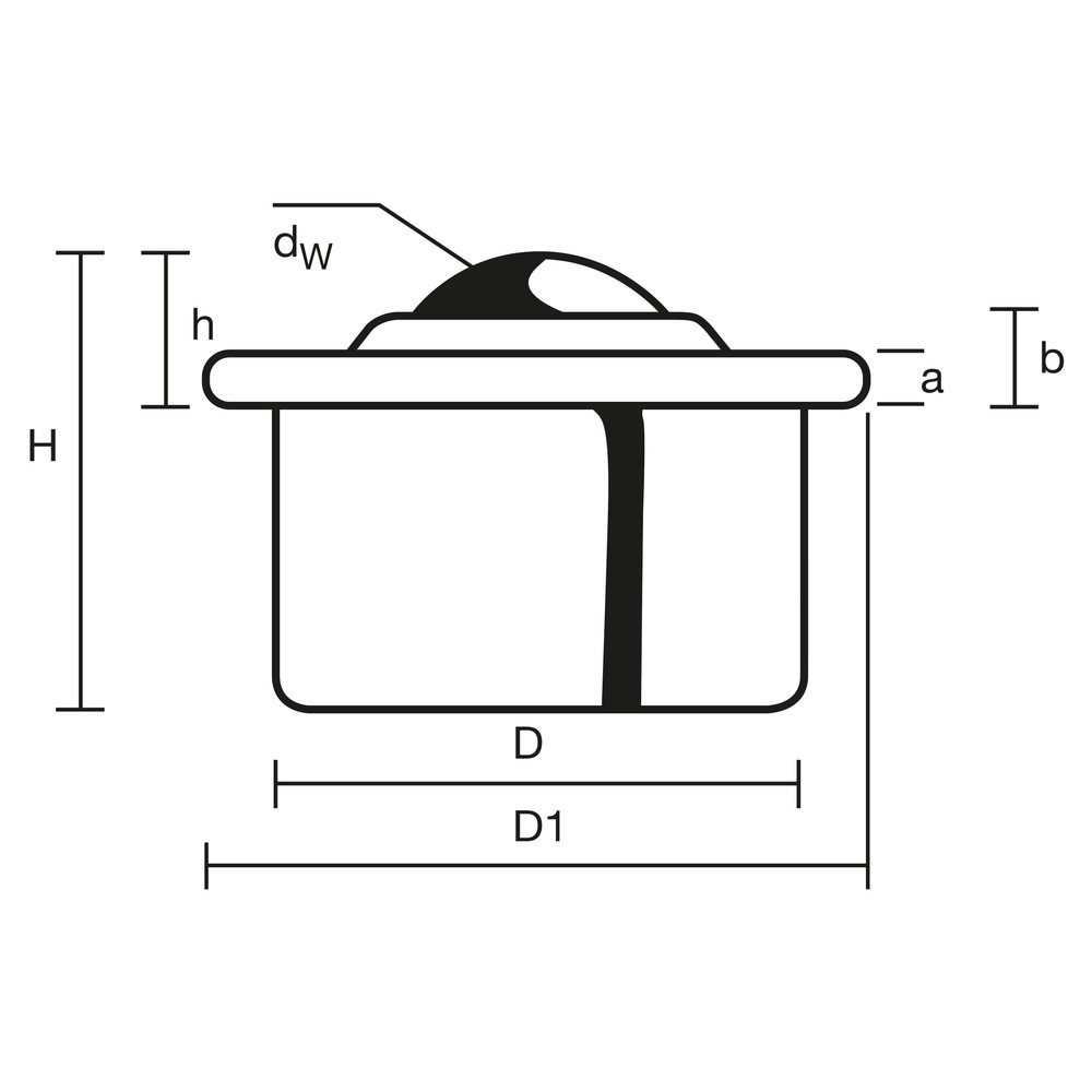 Produktabbildung Nr. 3: Kogelrol, kunststof, Ø 15 mm, cap. 7 kg
