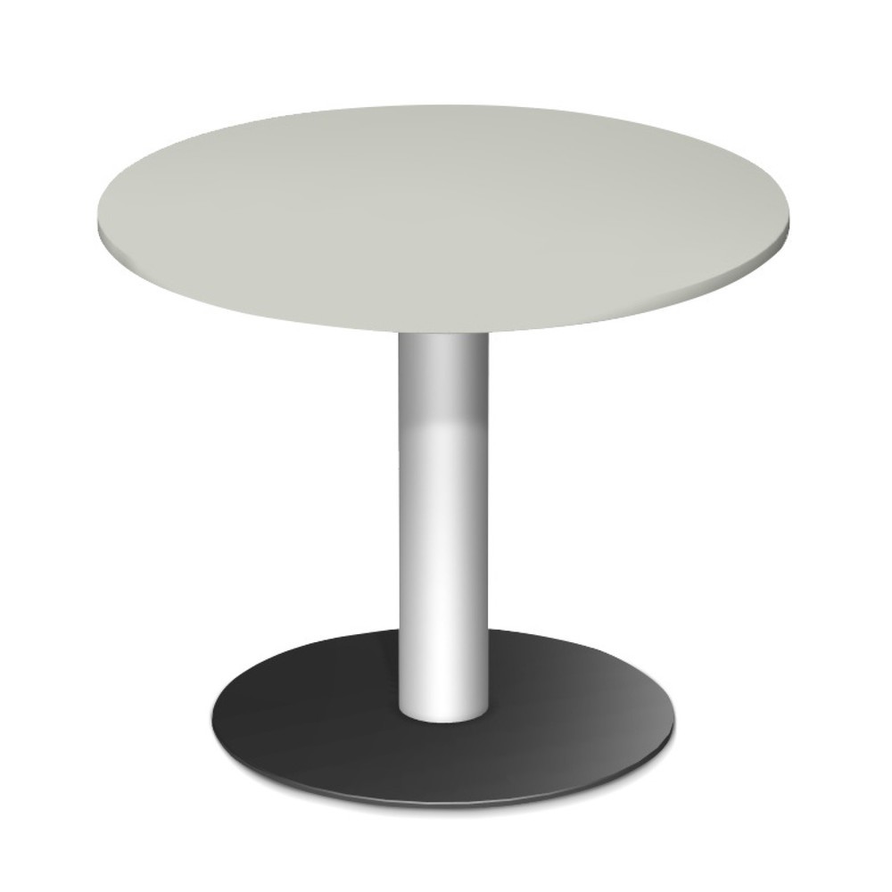 Product afbeelding: Conferentietafel rond met schotelvoet, Øxh 900 x 720 mm, lichtgrijs