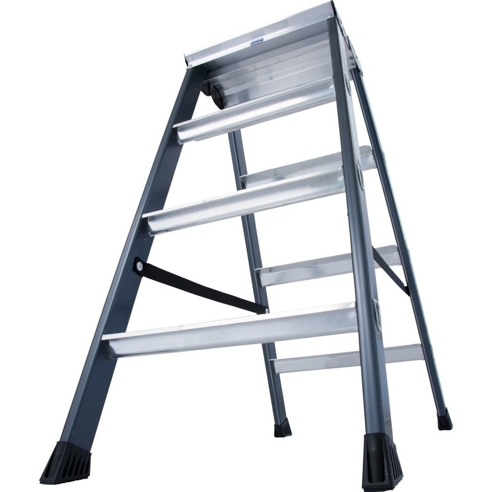 N° de l'image du produit 2 : KRAUSE® Escabeau double à marches SePro D, anodisé 2x4 marches