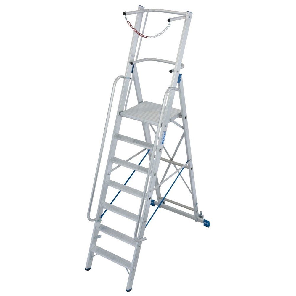 Produktabbildung Nr. 1: Escabeau double à marches KRAUSE® STABILO ac gde platef., arceau de sécu. et chaîne 1x7 marches