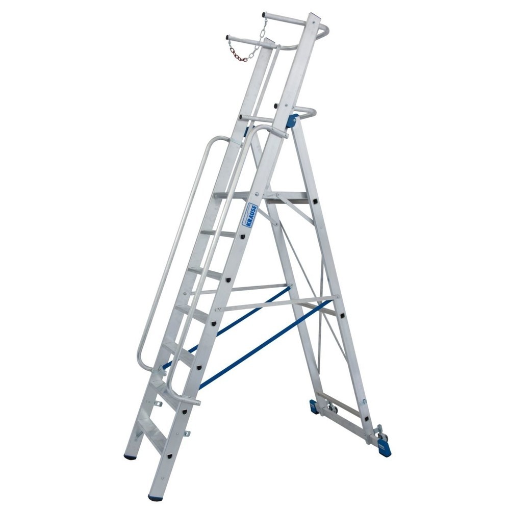 Produktabbildung Nr. 2: Escabeau double à marches KRAUSE® STABILO ac gde platef., arceau de sécu. et chaîne 1x7 marches