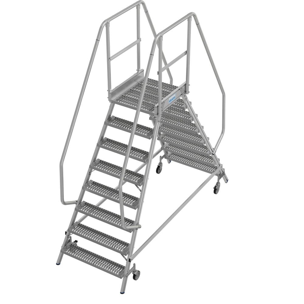 N° de l'image du produit 15 : Échelle à plate-forme mobile KRAUSE® STABILO , accessible des deux côtés, grille de profil R13, 2 x 8 marches