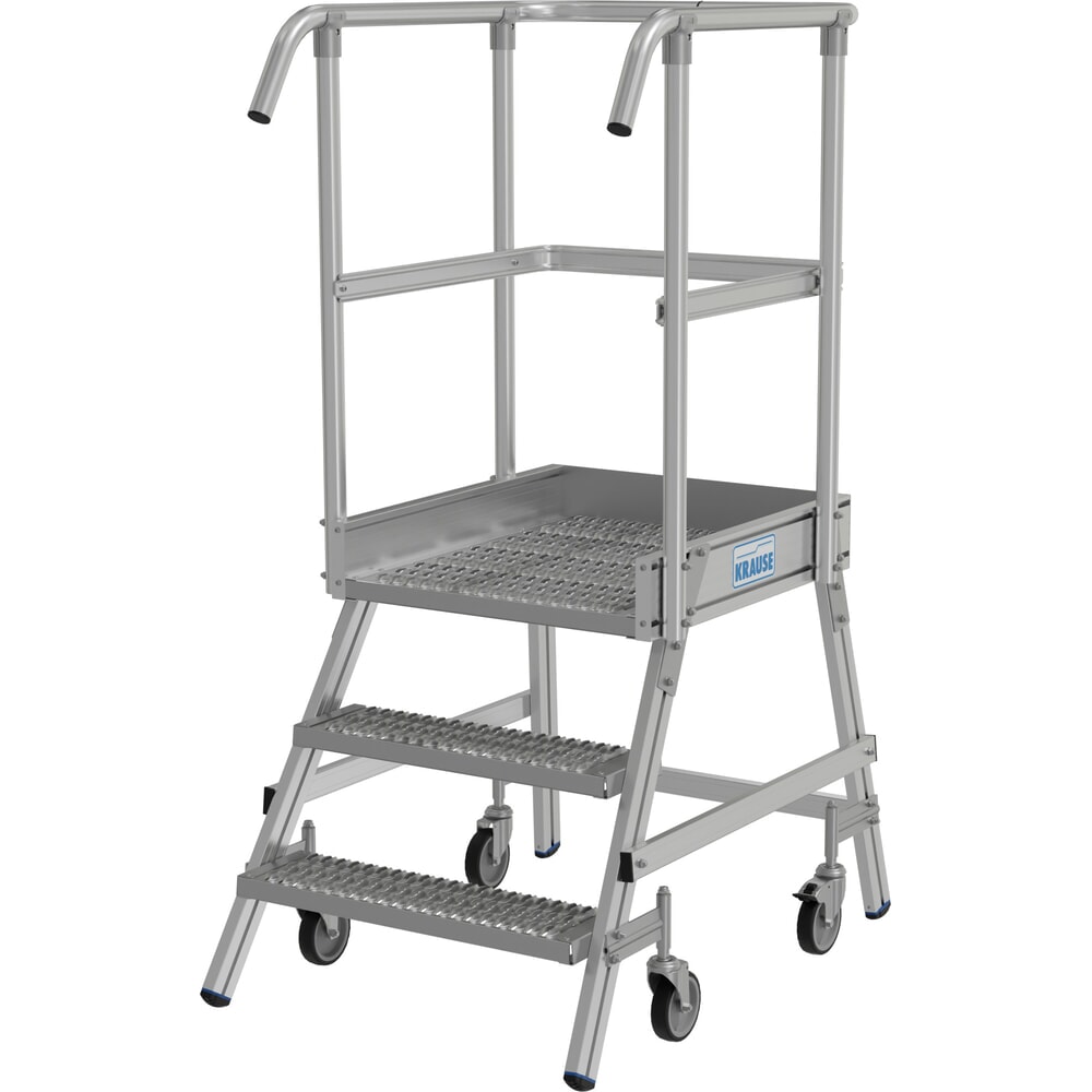 N° de l'image du produit 2 : Échelle à plate-forme mobile KRAUSE® STABILO, accès unilatéral, grille de profil R13, 3 marches