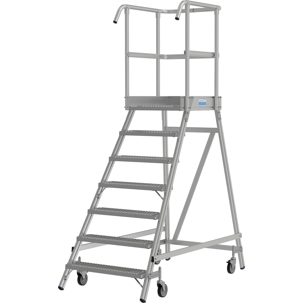 N° de l'image du produit 2 : Échelle à plate-forme mobile KRAUSE® STABILO, accès unilatéral, grille de profil R13, 7 marches