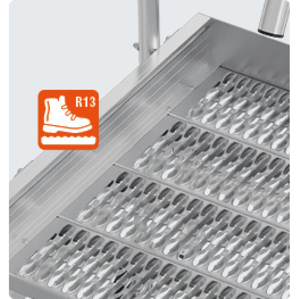 N° de l'image du produit 3 : Échelle à plate-forme mobile KRAUSE® STABILO, accès unilatéral, grille de profil R13, 5 marches