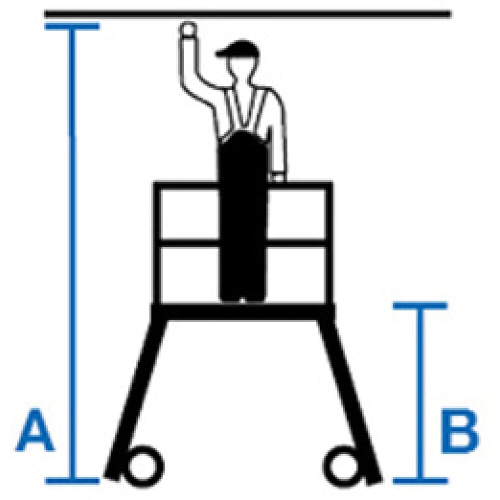 N° de l'image du produit 4 : Échelle à plate-forme mobile KRAUSE® STABILO, accès unilatéral, grille de profil R13, 5 marches