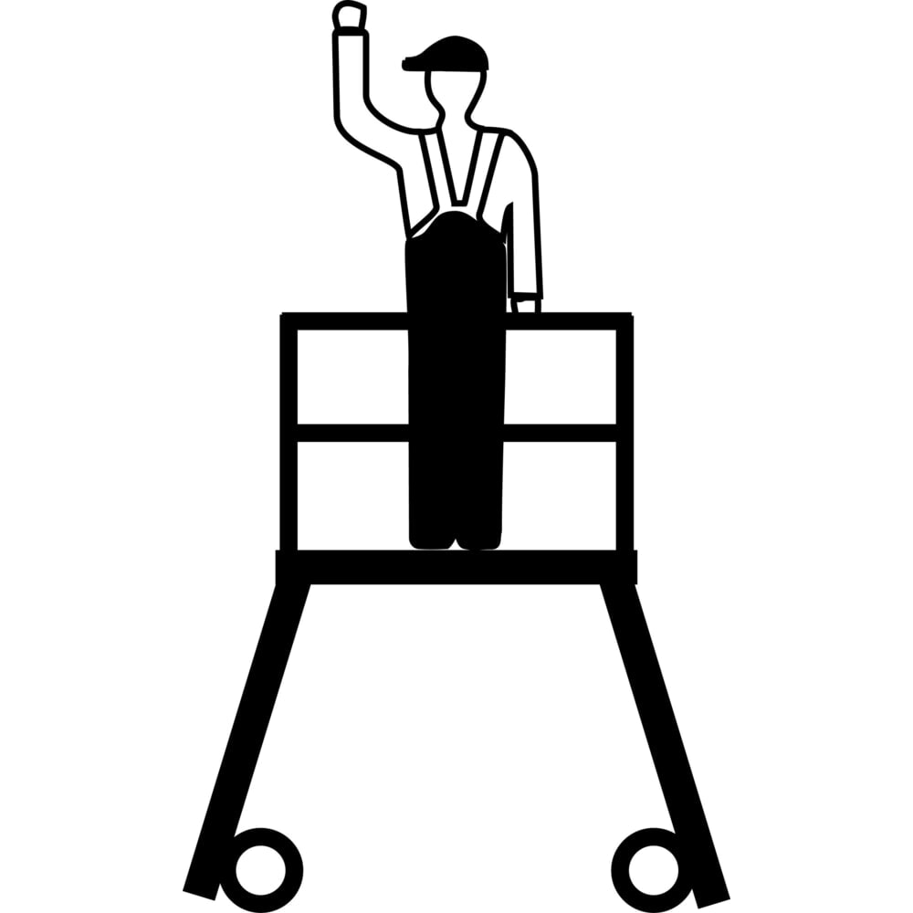 N° de l'image du produit 6 : Échelle à plate-forme mobile KRAUSE® STABILO, accès unilatéral, grille de profil R13, 5 marches