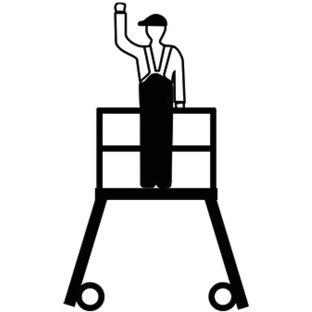 N° de l'image du produit 7 : Échelle à plate-forme mobile KRAUSE® STABILO, accès unilatéral, grille de profil R13, 5 marches