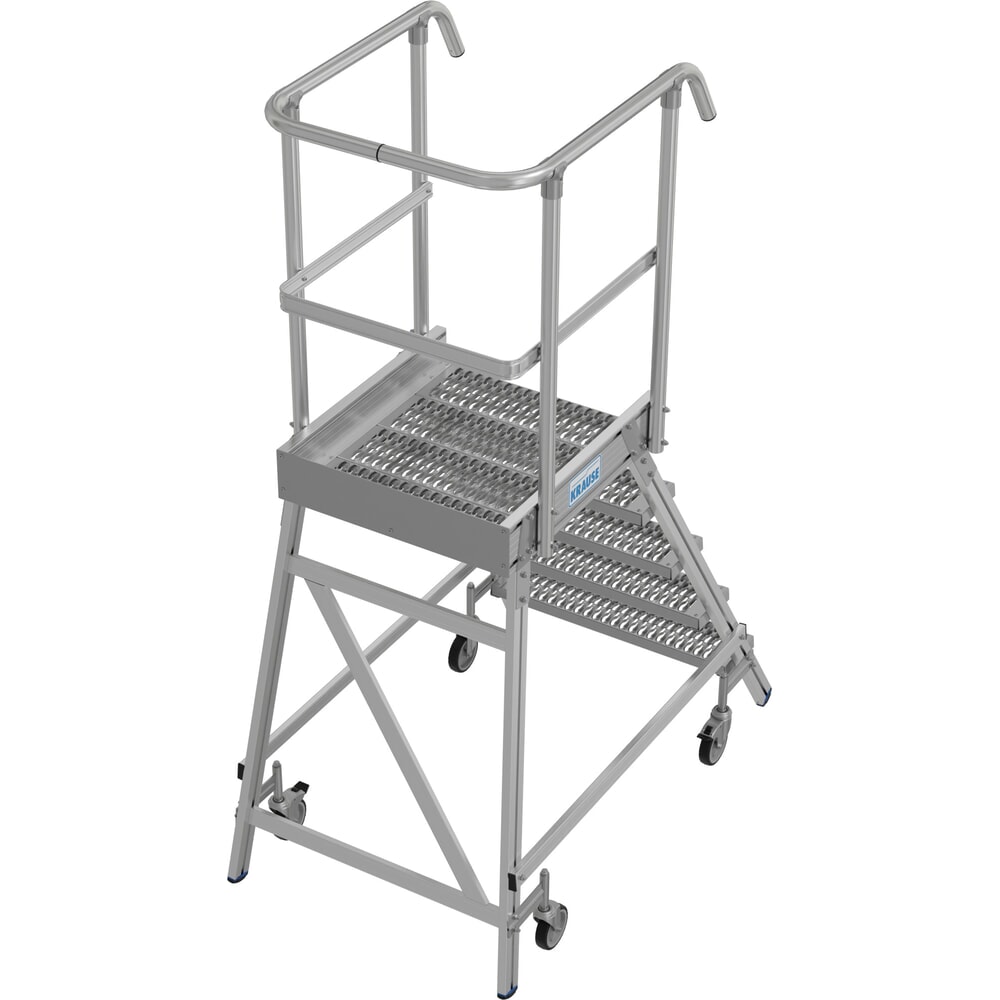 N° de l'image du produit 15 : Échelle à plate-forme mobile KRAUSE® STABILO, accès unilatéral, grille de profil R13, 5 marches