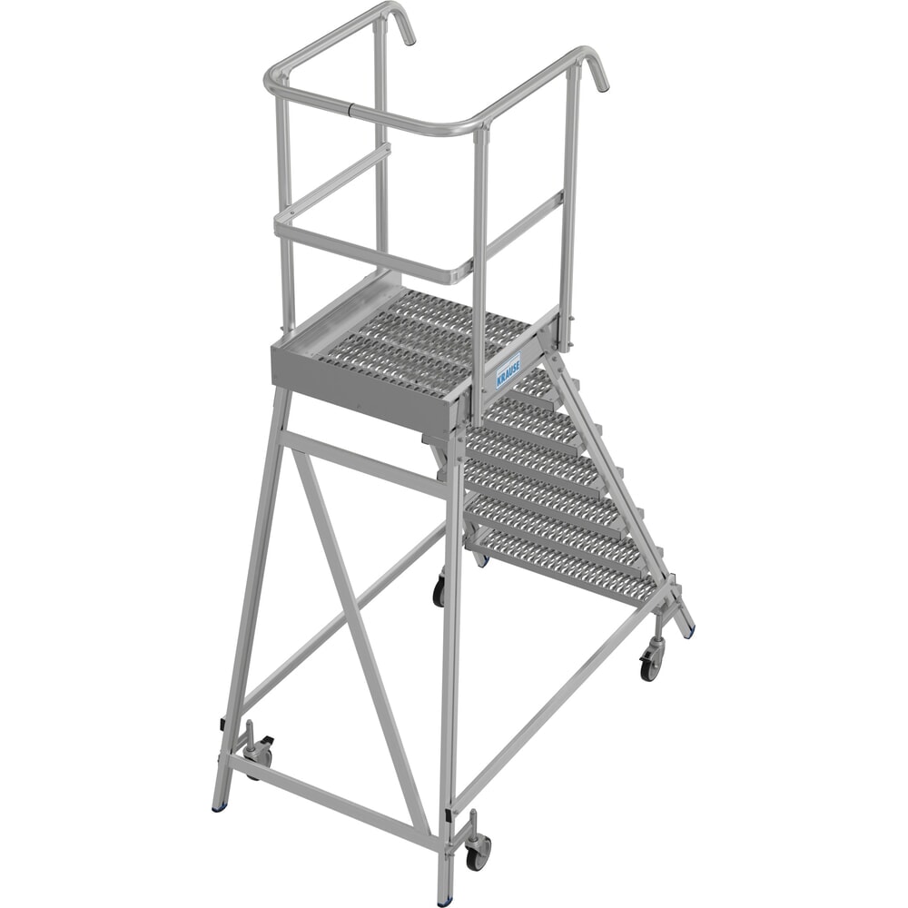 N° de l'image du produit 15 : Échelle à plate-forme mobile KRAUSE® STABILO, accès unilatéral, grille de profil R13, 7 marches