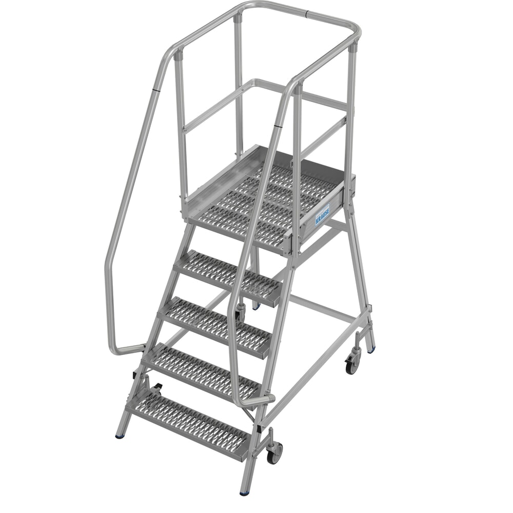 N° de l'image du produit 16 : Échelle à plate-forme mobile KRAUSE® STABILO, accès unilatéral, grille de profil R13, 5 marches