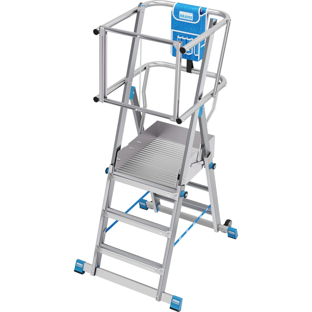 Illustration du produit: Échelle à plate-forme KRAUSE® STABILO avec grande plate-forme SkyMatic 3-5 échelons