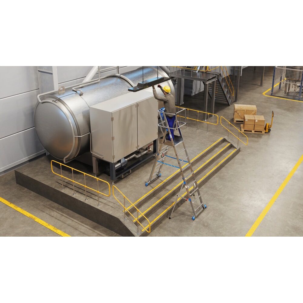 Productafbeelding nr. 14: KRAUSE® STABILO telescopische bordesladder met groot staplatform SkyMatic 5-9 sporten