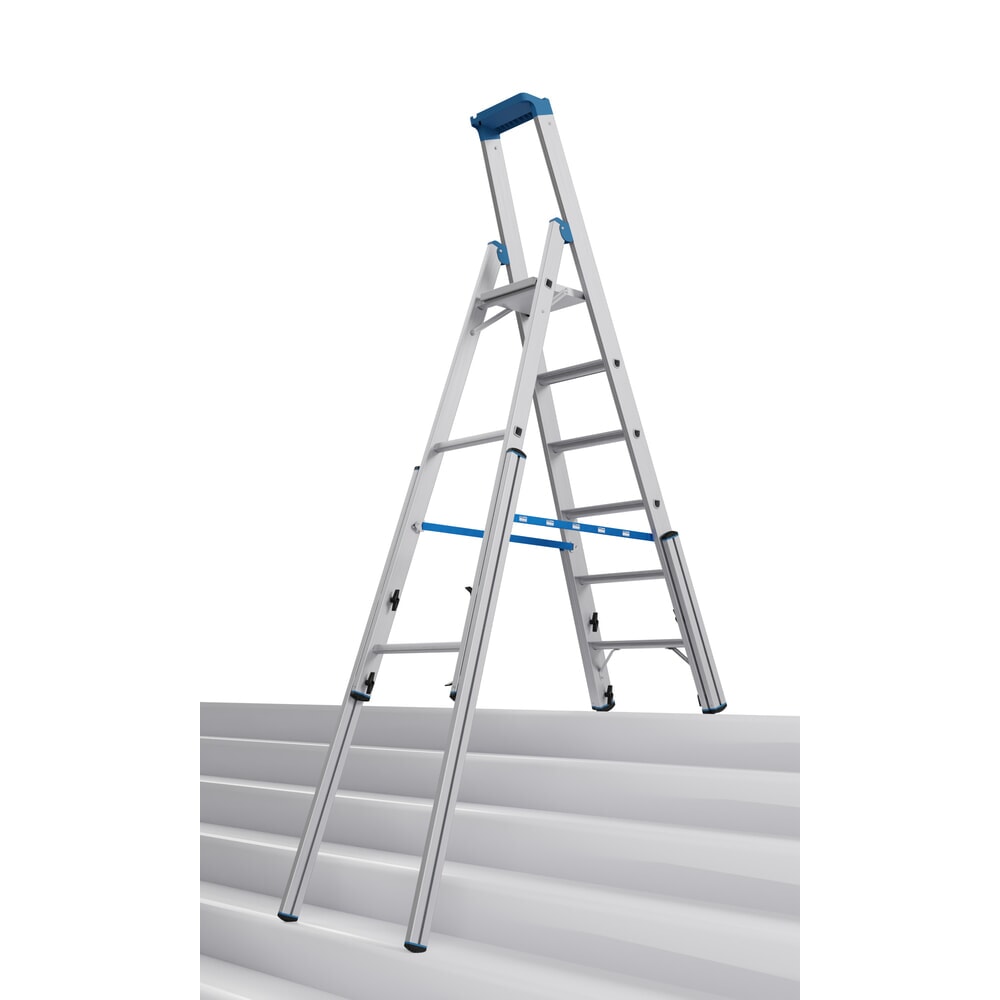Product afbeelding: KRAUSE® STABILO telescopische ladder met treden, eenzijdig toegankelijk, 6 treden