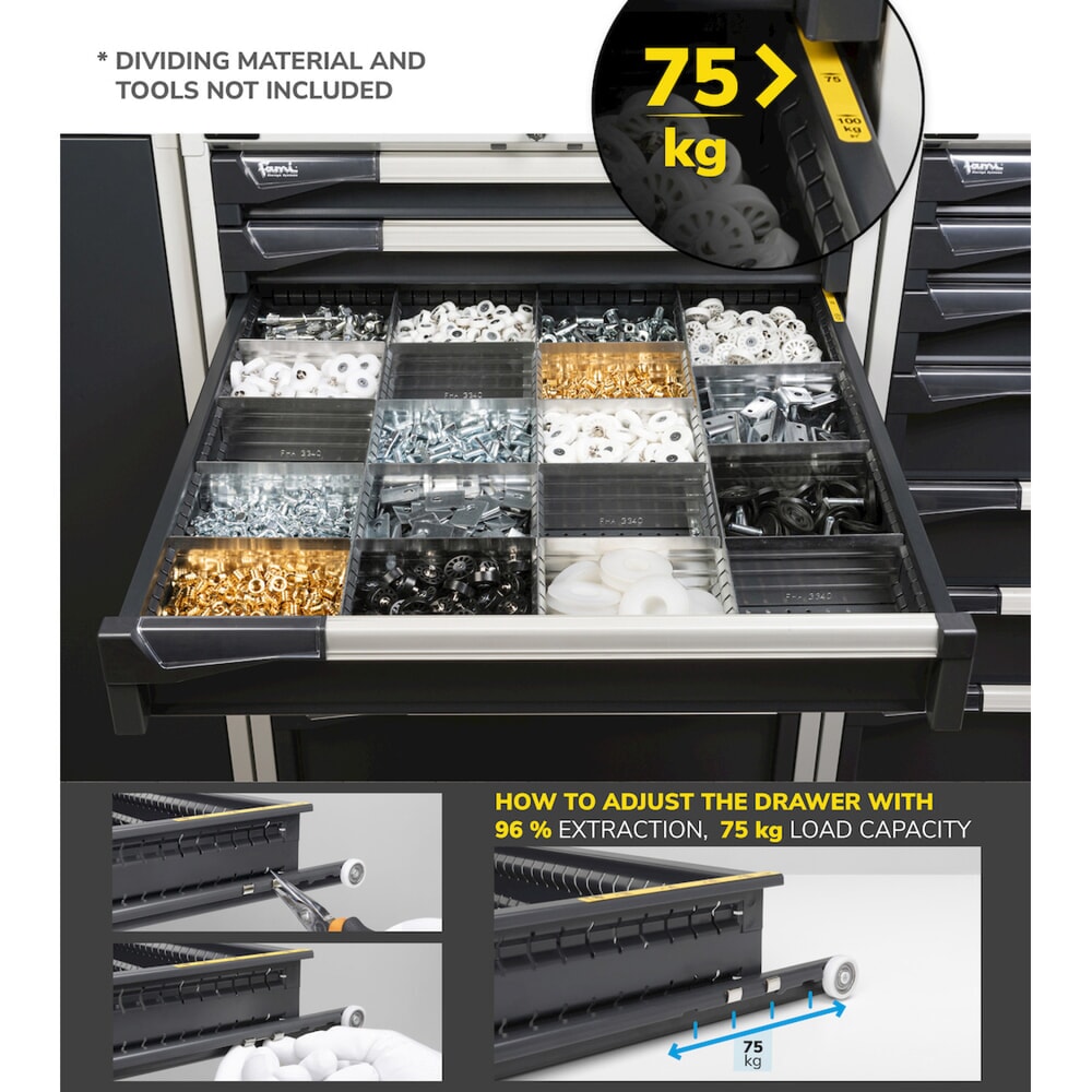 Produktabbildung Nr. 4: Ladekast Fami MASTER, 6 lades, hxbxd 1.000 x 714 x 726 mm, lichtblauw