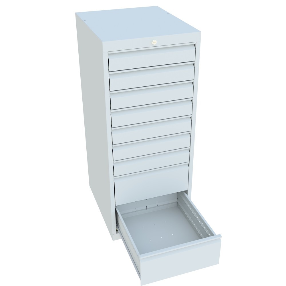 Productafbeelding nr. 3: Ladekast PAVOY, hoogte 1.200 mm, laden 7x100 + 2x200 mm, breedte 500 mm, lichtgrijs, lichtgrijs