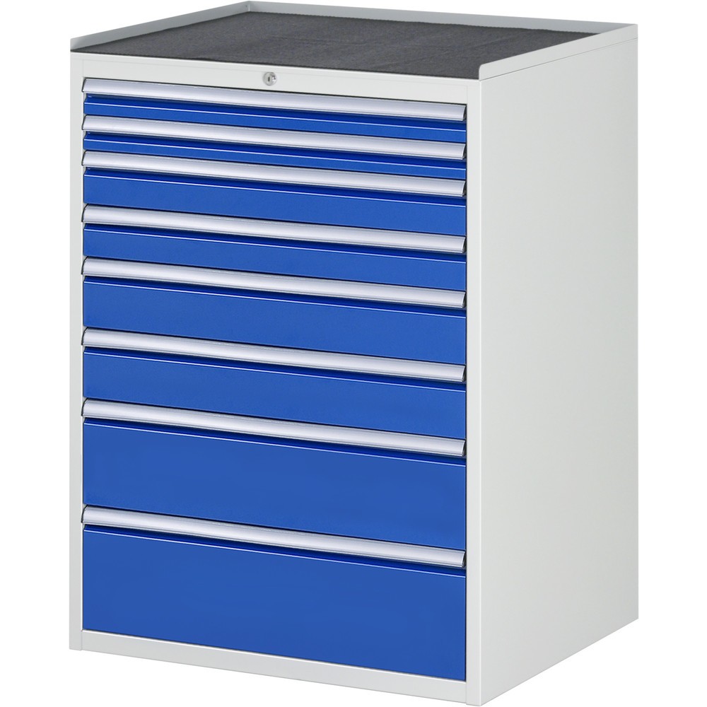 Produktabbildung Nr. 1: Ladekast RAU serie 7000, hxbxd 1.035 x 770 x 650 mm, 8 lades 2 x 60, 2 x 90, 2 x 120, 1 x 180, 1 x 210 mm, metalen werkblad
