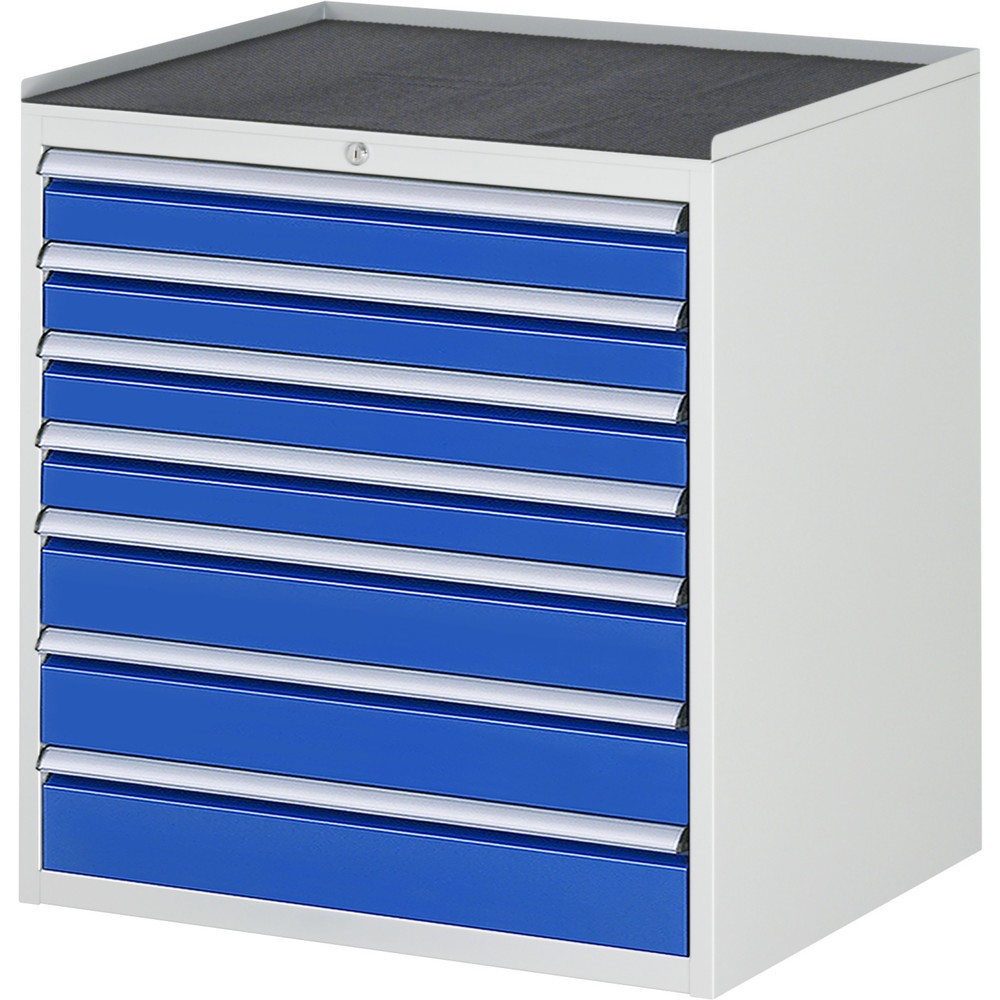 Produktabbildung Nr. 1: Ladekast RAU serie 7000, hxbxd 825 x 770 x 650 mm, 7 lades 4 x 90, 3 x 120 mm, metalen werkblad